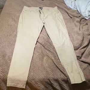 khaki skinny jeans. baby phat is the brand. size 24